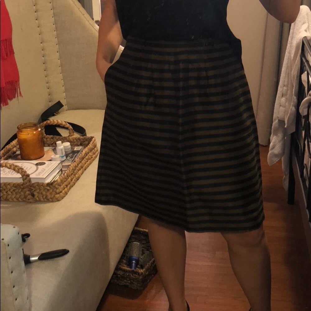 Brown and black stripes Madewell skirt